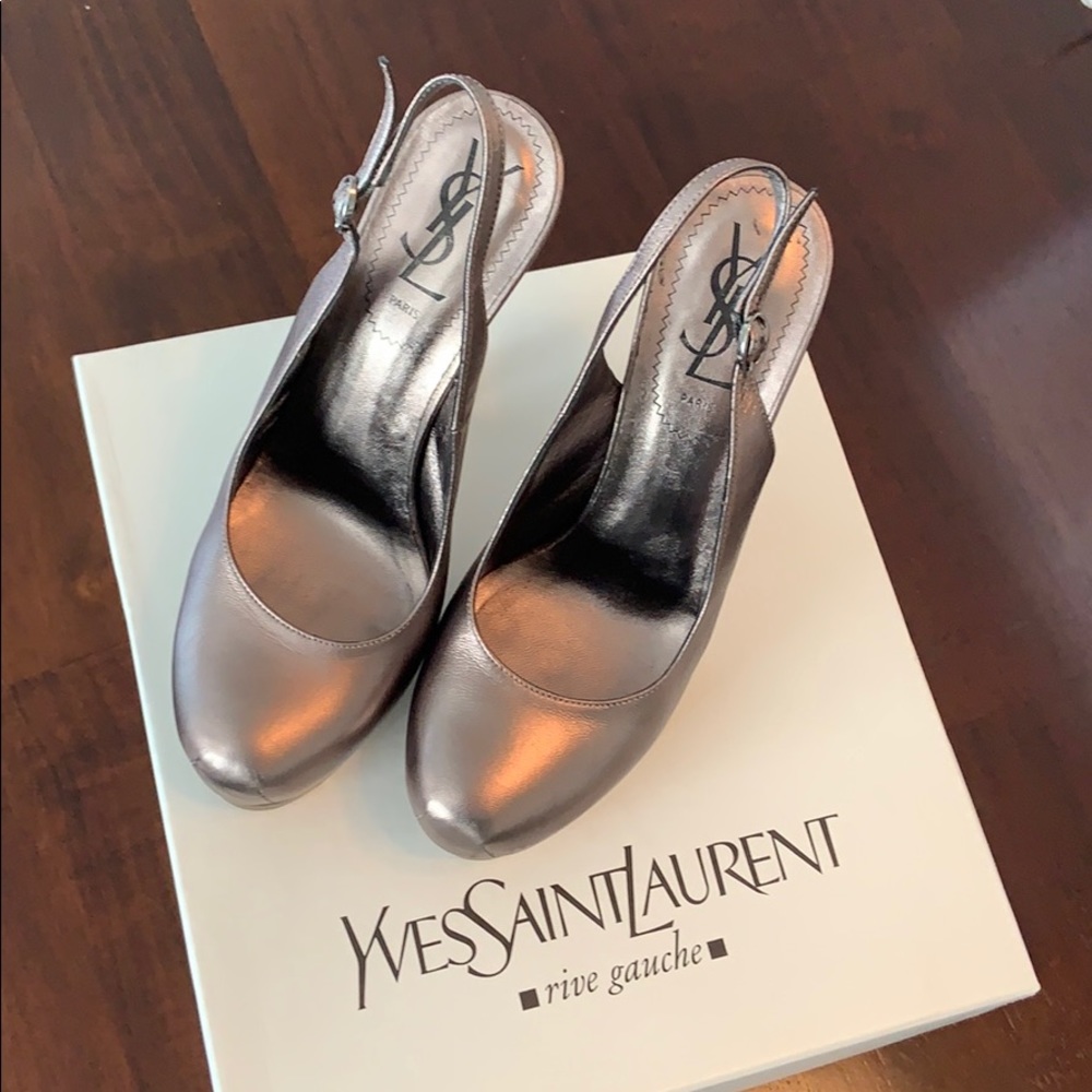 Authentic Yves Saint Laurent Tribtoo 105 Slingback
